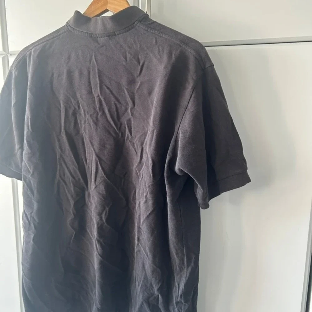 Vintage Polo Ralph Lauren Mens Black Pique Polo Shirt Made in USA Red Pony Large